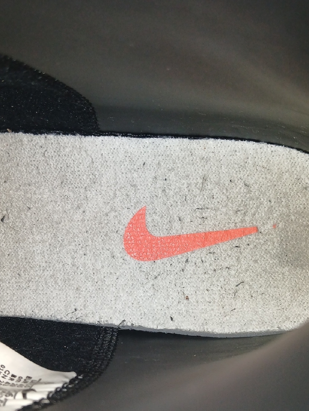 Nike Black and White High-Top Sneakers with Orange Swoosh - Picture 10 of 16